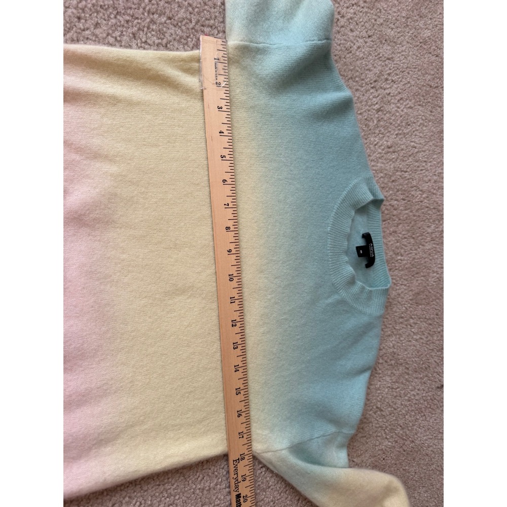 AQUA Cashmere Sweater Ombre Pastel Blue Yellow Pink Small - Picture 5 of 8